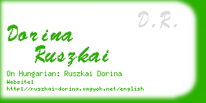 dorina ruszkai business card